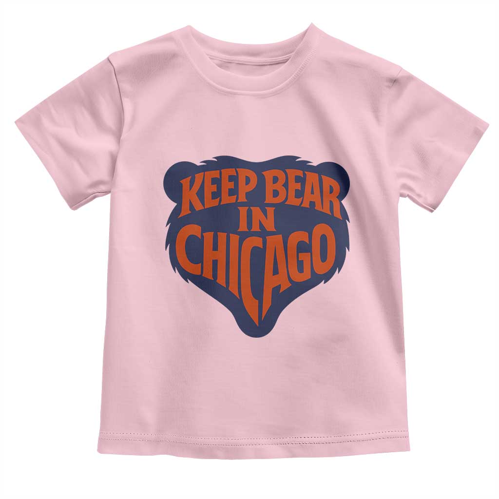 Keep Bear In Chicago CFB Toddler T Shirt Gift For Football Lovers TS12 Light Pink Print Your Wear