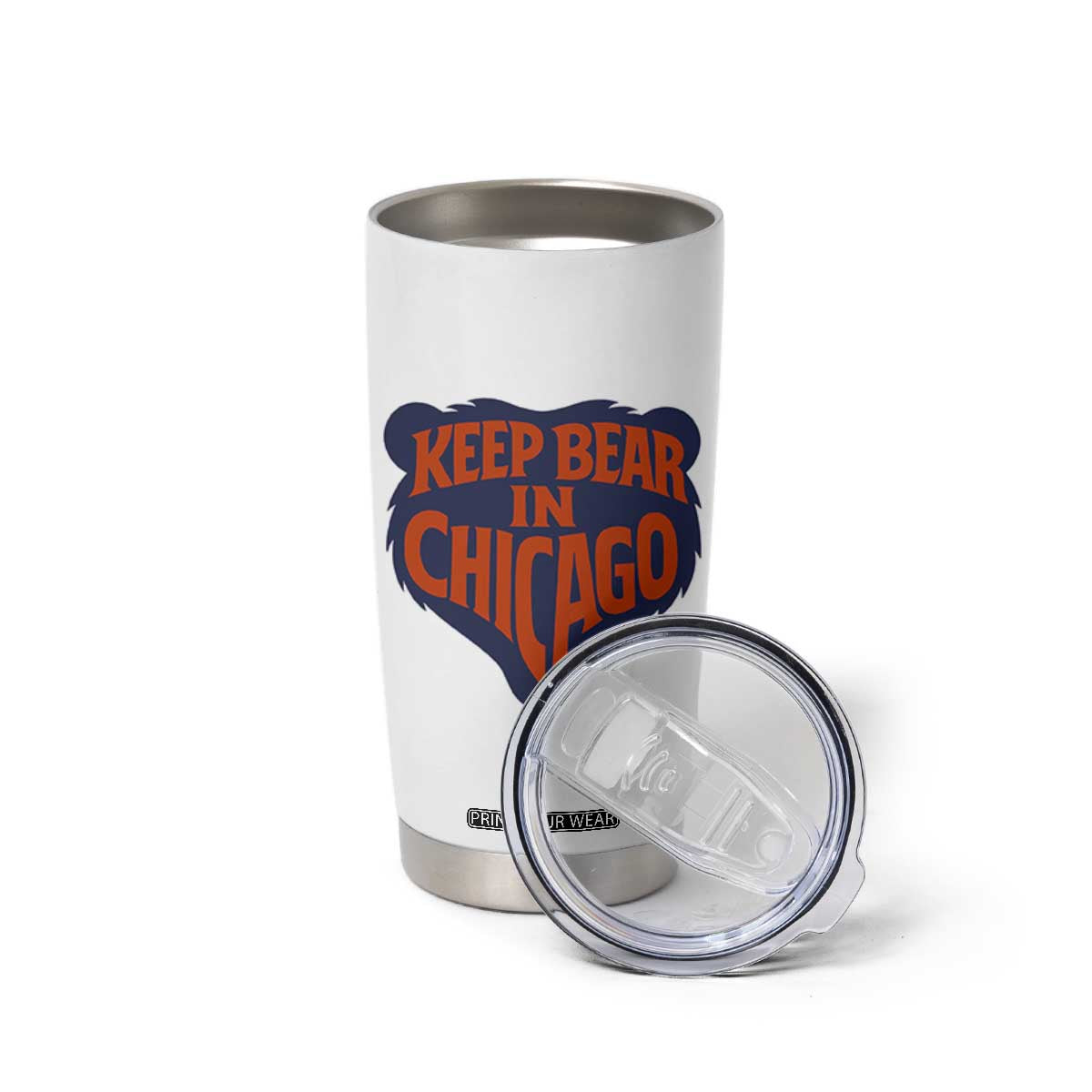 Keep Bear In Chicago CFB Tumbler Cup Gift For Football Lovers TS12 Print Your Wear
