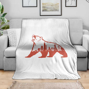 Chicago Skyline Bear Throw Blanket Urban Streetwear Gift TS12 Print Your Wear
