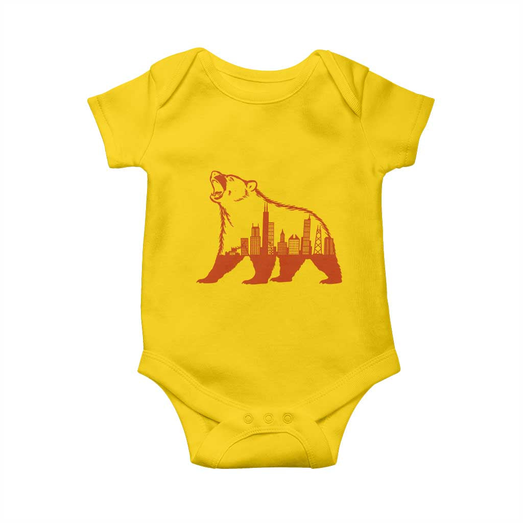 Chicago Skyline Bear Baby Onesie Urban Streetwear Gift TS12 Daisy Print Your Wear