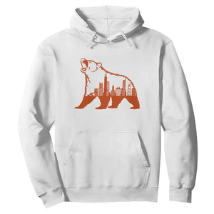 Chicago Skyline Bear Hoodie Urban Streetwear Gift TS12 White Print Your Wear