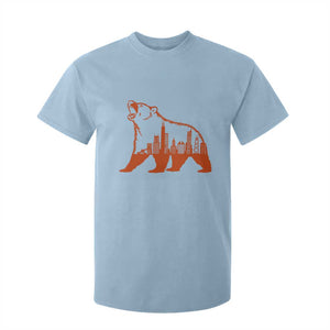 Chicago Skyline Bear T Shirt For Kid Urban Streetwear Gift TS12 Light Blue Print Your Wear