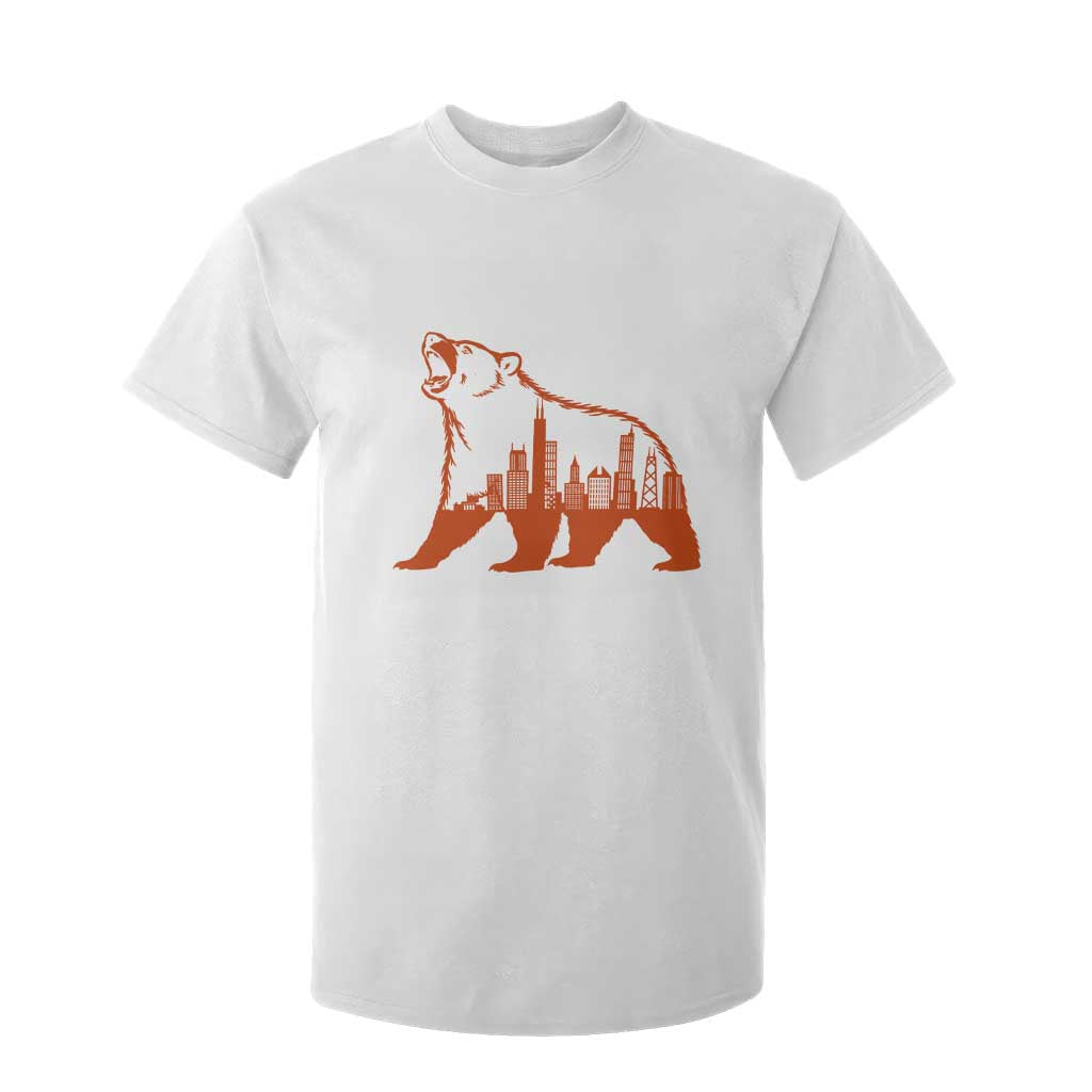 Chicago Skyline Bear T Shirt For Kid Urban Streetwear Gift TS12 White Print Your Wear