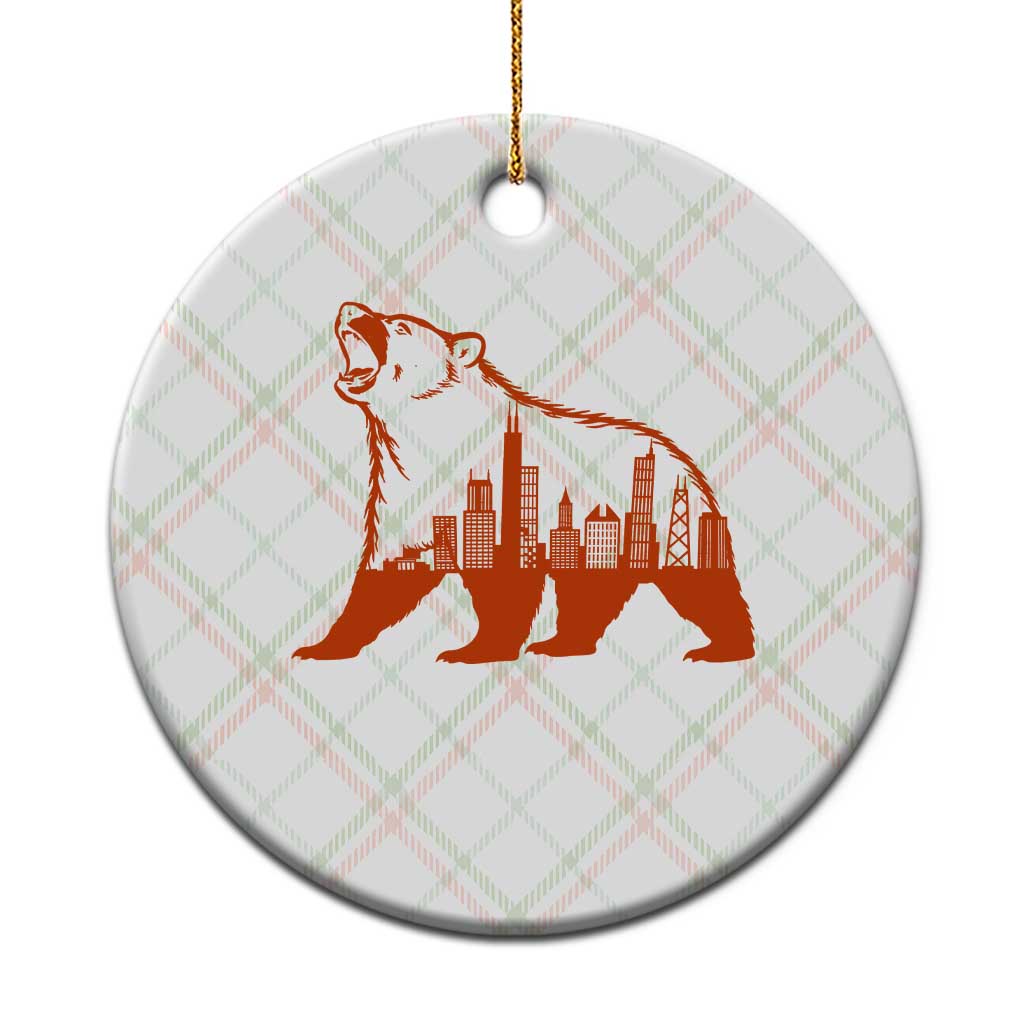 Chicago Skyline Bear Ceramic Ornament Urban Streetwear Gift TS12 1pc Christmas Plaid Print Your Wear