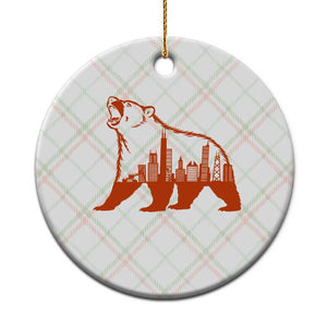 Chicago Skyline Bear Ceramic Ornament Urban Streetwear Gift TS12 1pc Christmas Plaid Print Your Wear