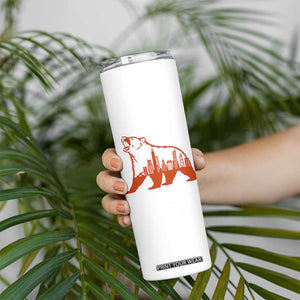 Chicago Skyline Bear Skinny Tumbler Urban Streetwear Gift TS12 Print Your Wear