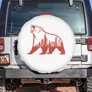 Chicago Skyline Bear Spare Tire Cover Urban Streetwear Gift TS12 No hole White Print Your Wear