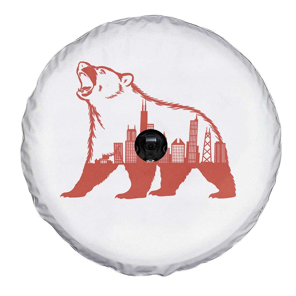 Chicago Skyline Bear Spare Tire Cover Urban Streetwear Gift TS12 Print Your Wear