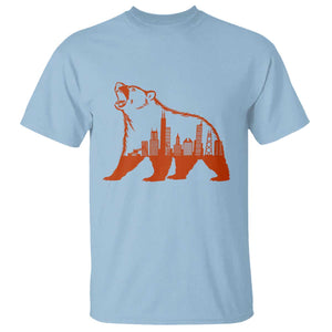 Chicago Skyline Bear T Shirt Urban Streetwear Gift TS12 Light Blue Print Your Wear