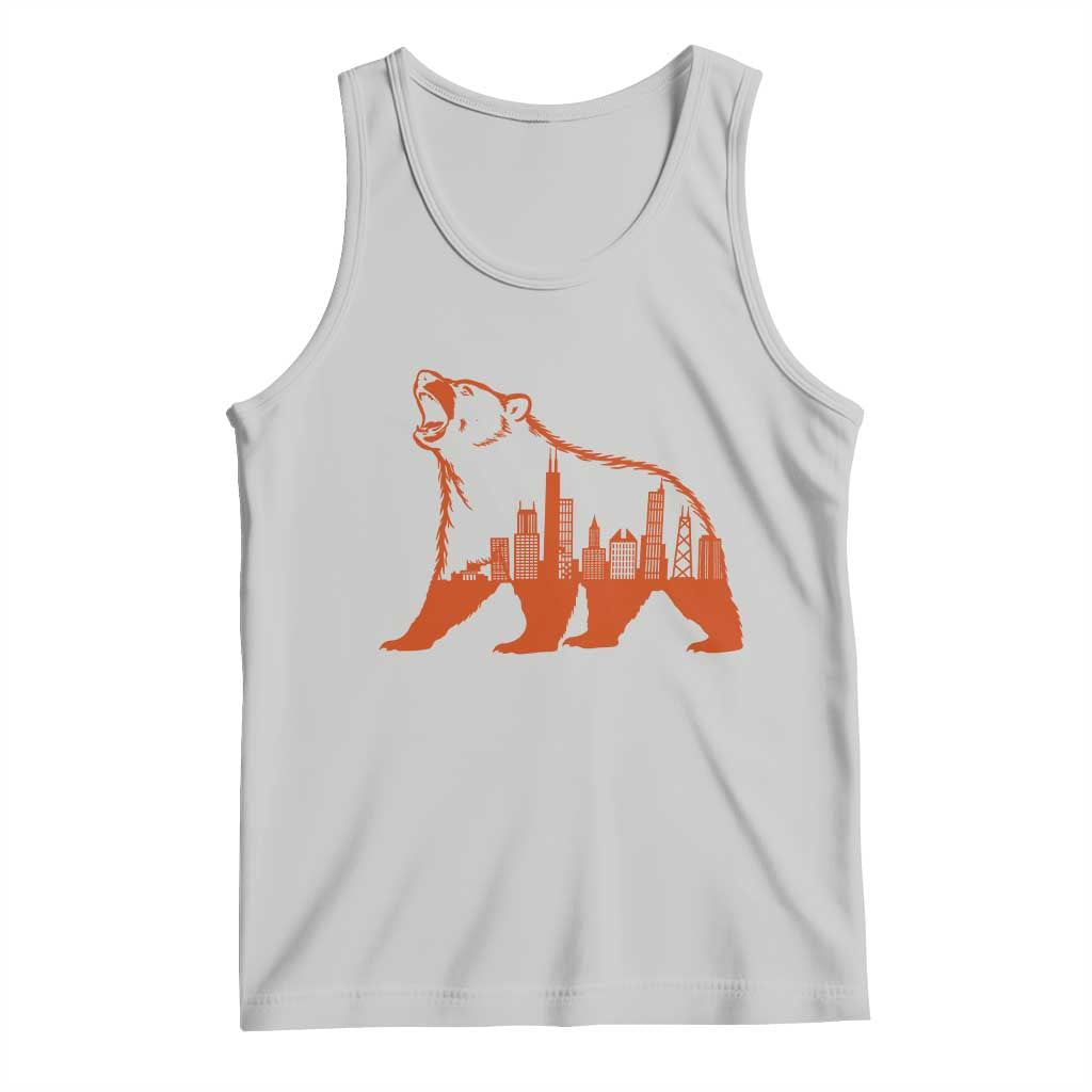 Chicago Skyline Bear Tank Top Urban Streetwear Gift TS12 Ash Print Your Wear