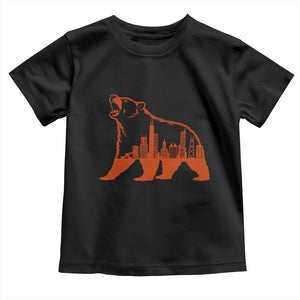 Chicago Skyline Bear Toddler T Shirt Urban Streetwear Gift TS12 Black Print Your Wear