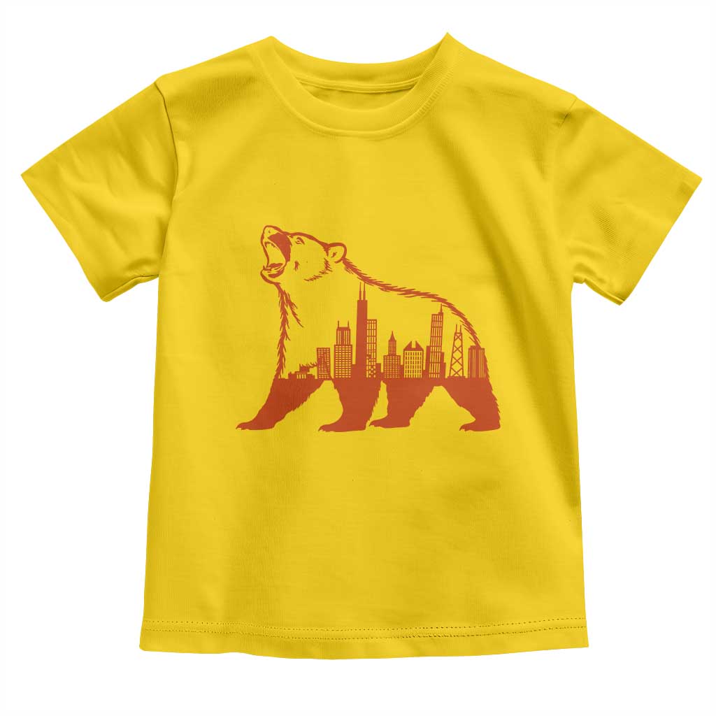 Chicago Skyline Bear Toddler T Shirt Urban Streetwear Gift TS12 Daisy Print Your Wear