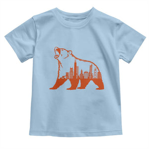 Chicago Skyline Bear Toddler T Shirt Urban Streetwear Gift TS12 Light Blue Print Your Wear