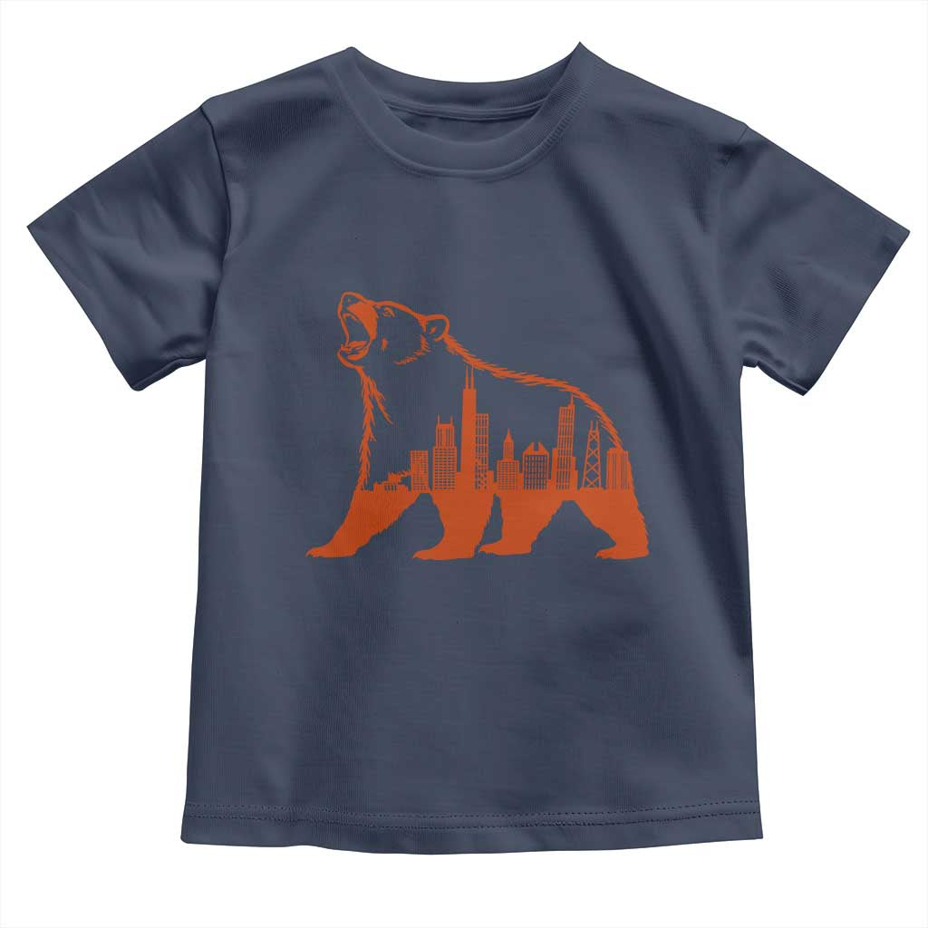 Chicago Skyline Bear Toddler T Shirt Urban Streetwear Gift TS12 Navy Print Your Wear