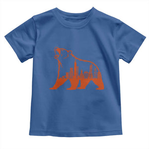 Chicago Skyline Bear Toddler T Shirt Urban Streetwear Gift TS12 Royal Blue Print Your Wear