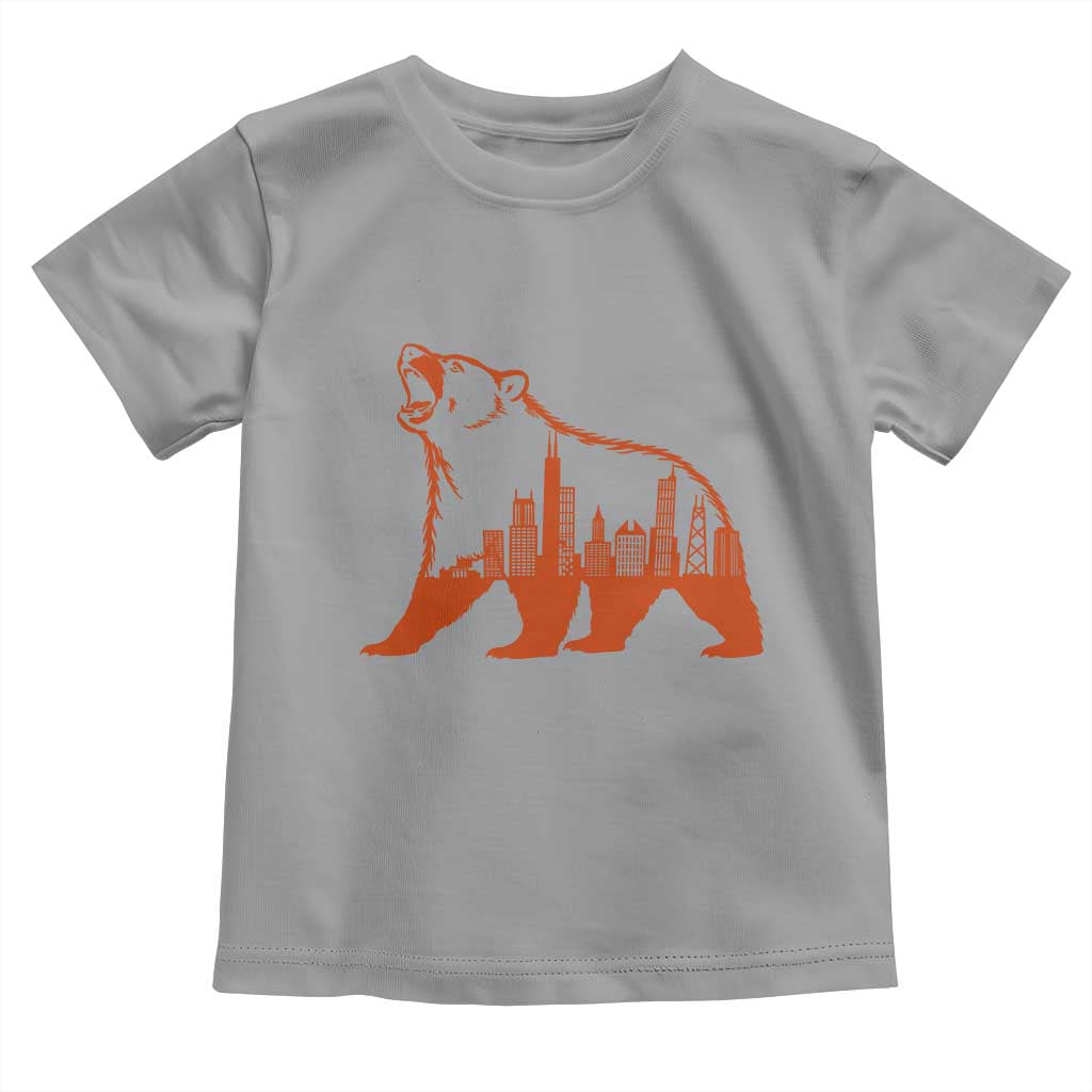 Chicago Skyline Bear Toddler T Shirt Urban Streetwear Gift TS12 Sport Gray Print Your Wear