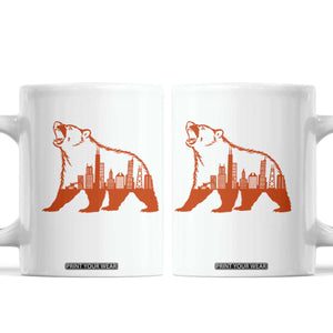 Chicago Skyline Bear Coffee Mug Urban Streetwear Gift TS12 White Print Your Wear