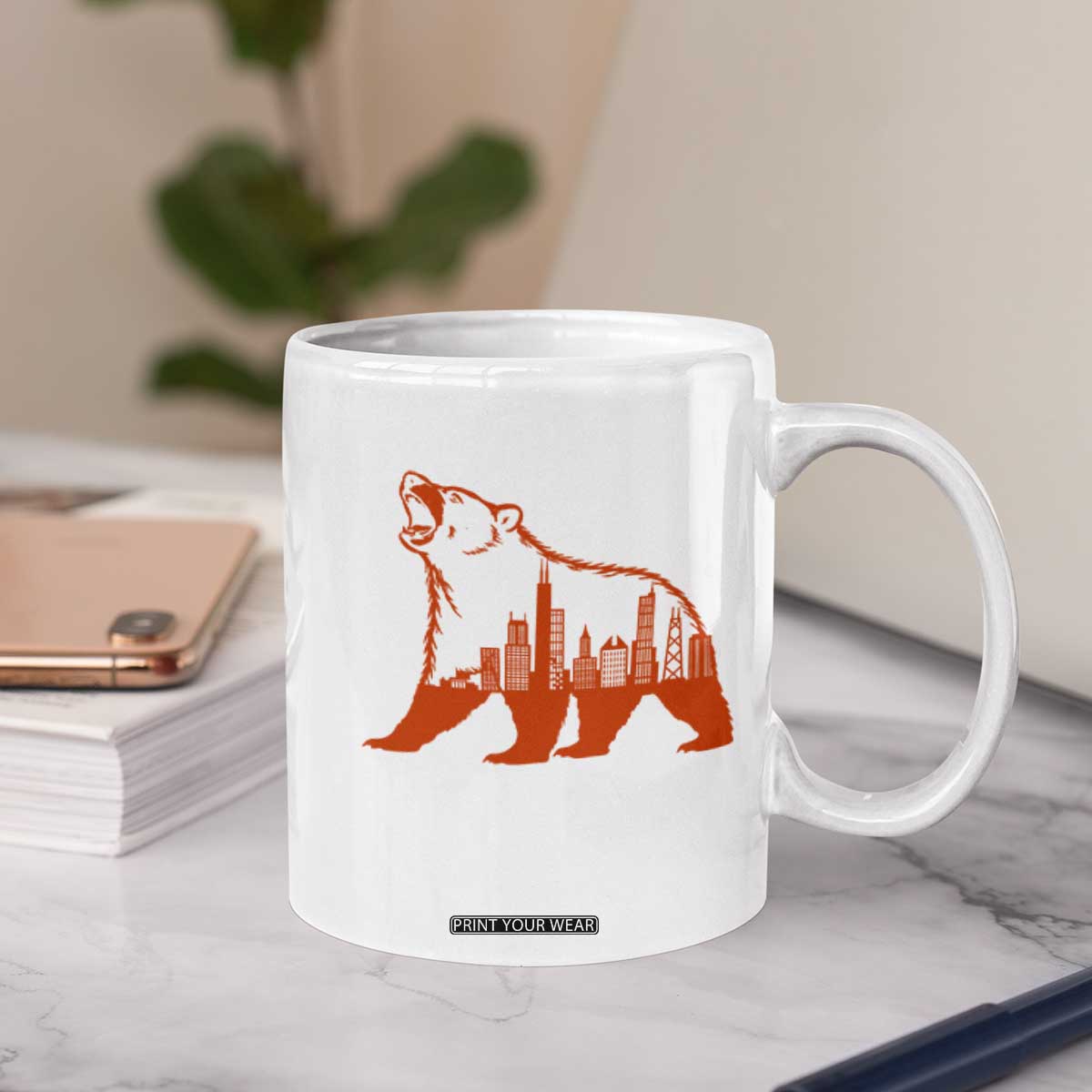 Chicago Skyline Bear Coffee Mug Urban Streetwear Gift TS12 Print Your Wear
