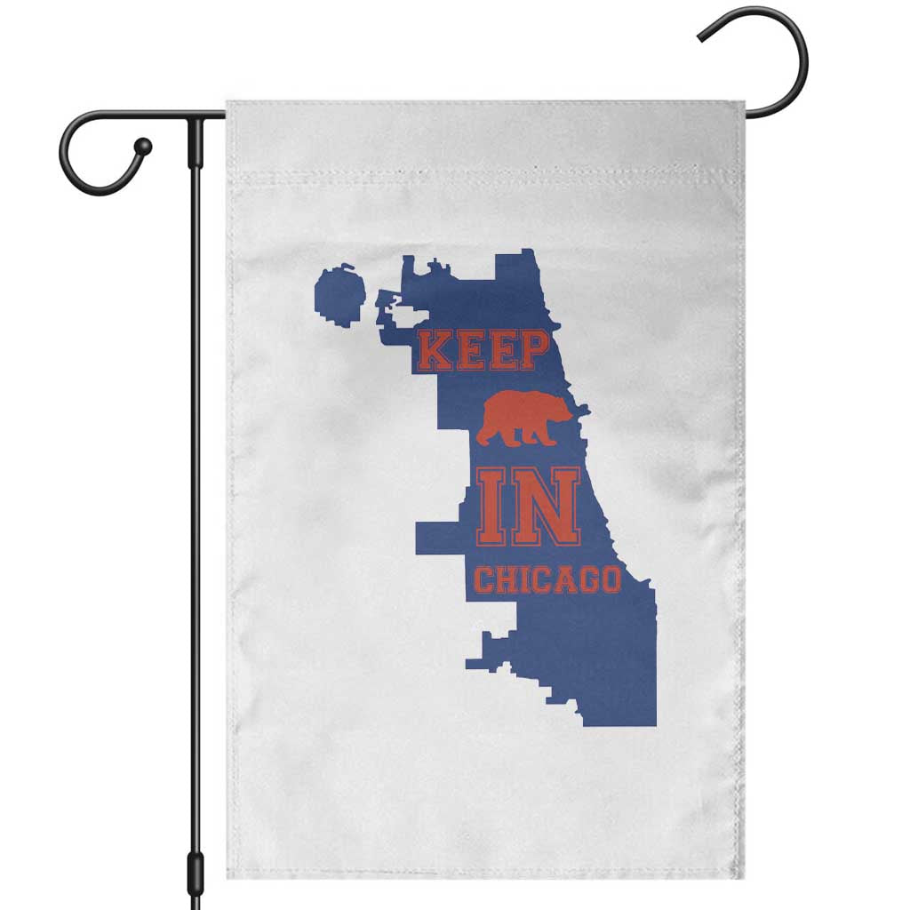 Chicago Map Bear Keep The Team Garden Flag Funny City Pride Gift TS12 White Print Your Wear