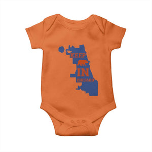 Chicago Map Bear Keep The Team Baby Onesie Funny City Pride Gift TS12 Orange Print Your Wear