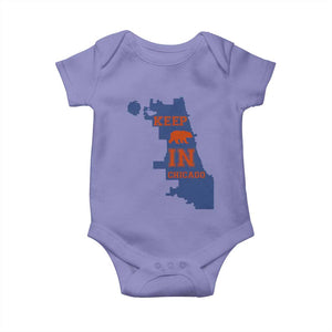 Chicago Map Bear Keep The Team Baby Onesie Funny City Pride Gift TS12 Violet Print Your Wear