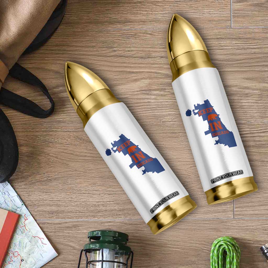 Chicago Map Bear Keep The Team Bullet Tumbler Funny City Pride Gift TS12 Print Your Wear
