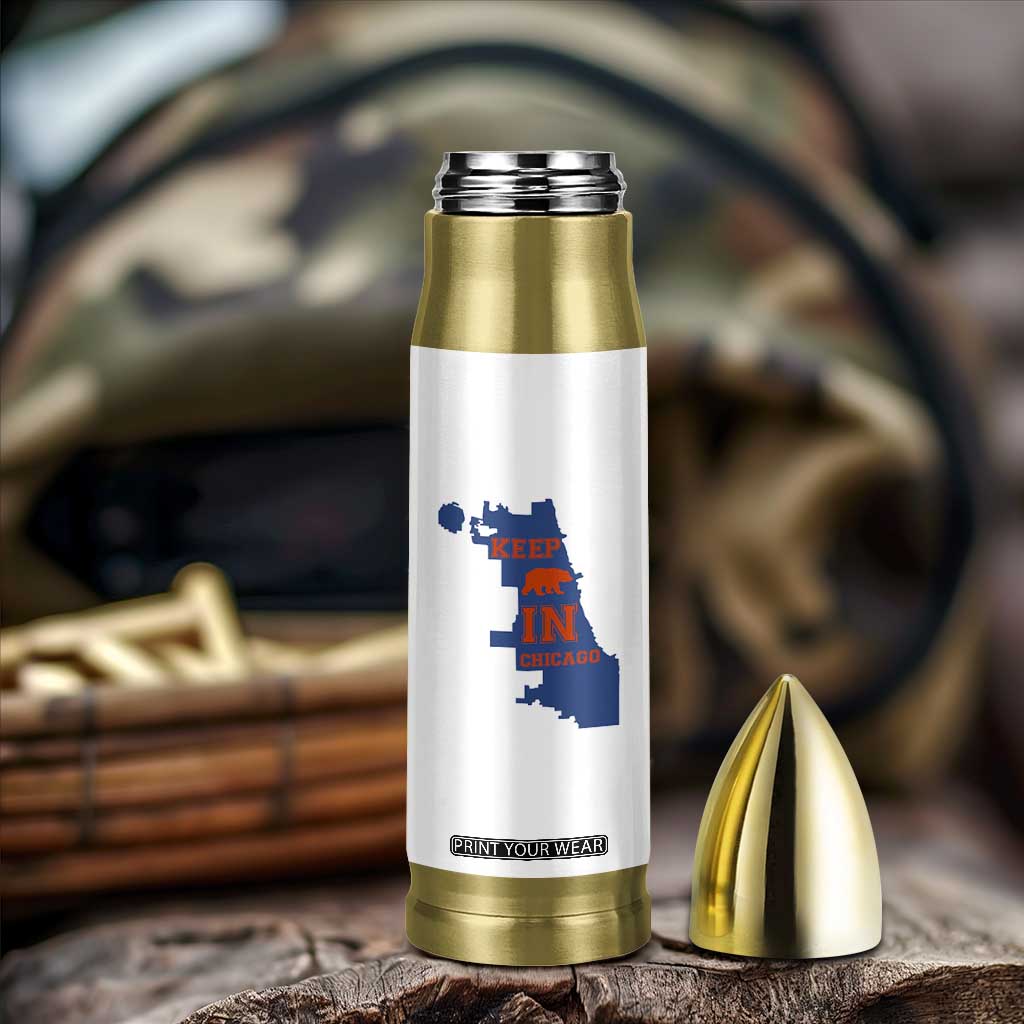 Chicago Map Bear Keep The Team Bullet Tumbler Funny City Pride Gift TS12 Print Your Wear