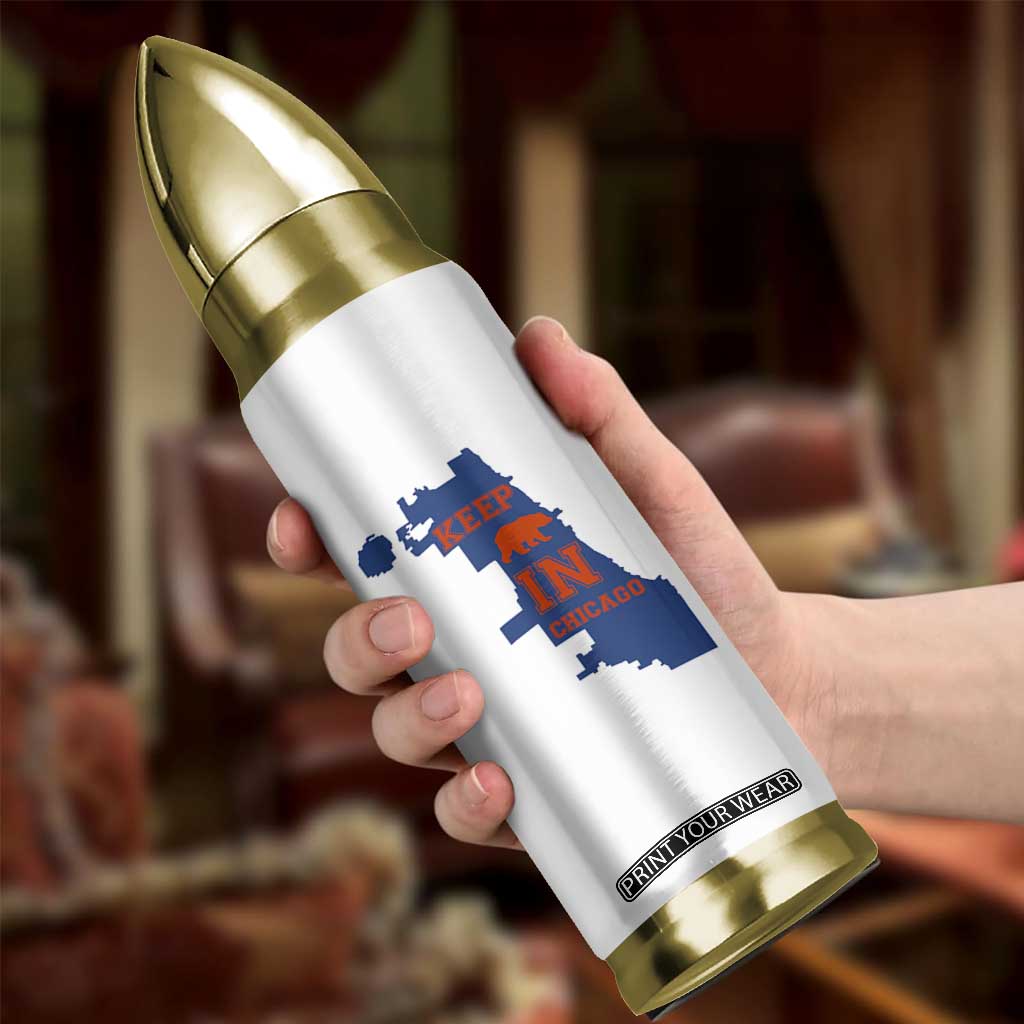 Chicago Map Bear Keep The Team Bullet Tumbler Funny City Pride Gift TS12 Print Your Wear