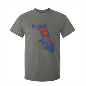 Chicago Map Bear Keep The Team T Shirt For Kid Funny City Pride Gift TS12 Military Green Print Your Wear