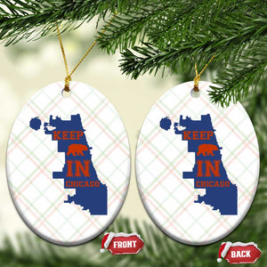 Chicago Map Bear Keep The Team Ceramic Ornament Funny City Pride Gift TS12 Print Your Wear
