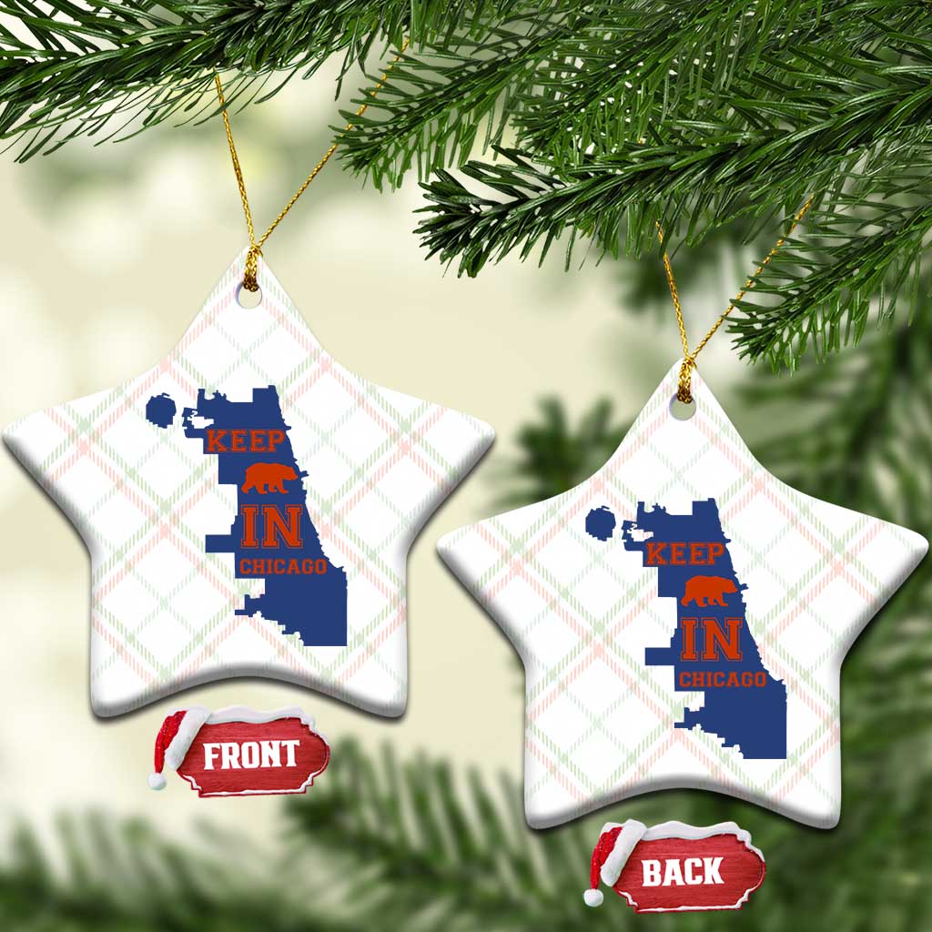 Chicago Map Bear Keep The Team Ceramic Ornament Funny City Pride Gift TS12 Print Your Wear