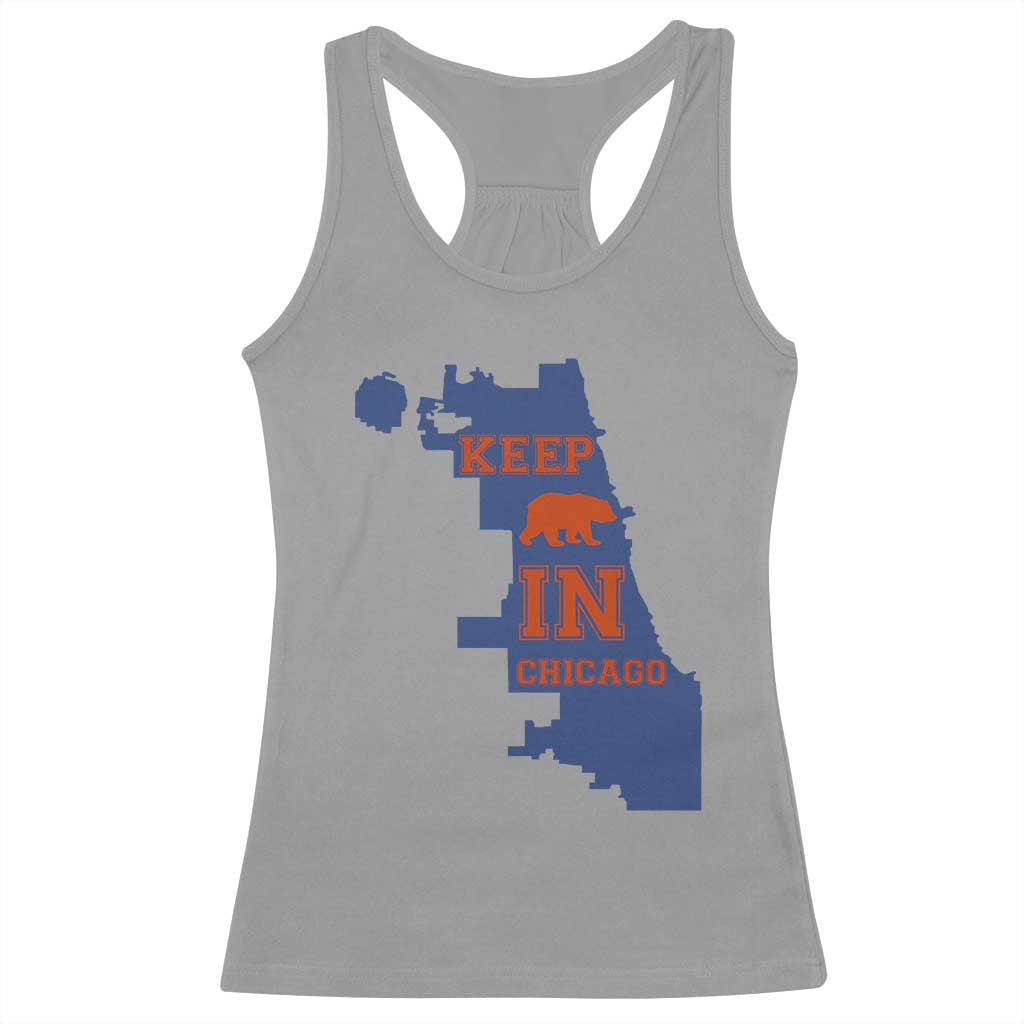 Chicago Map Bear Keep The Team Racerback Tank Top Funny City Pride Gift TS12 Sport Gray Print Your Wear