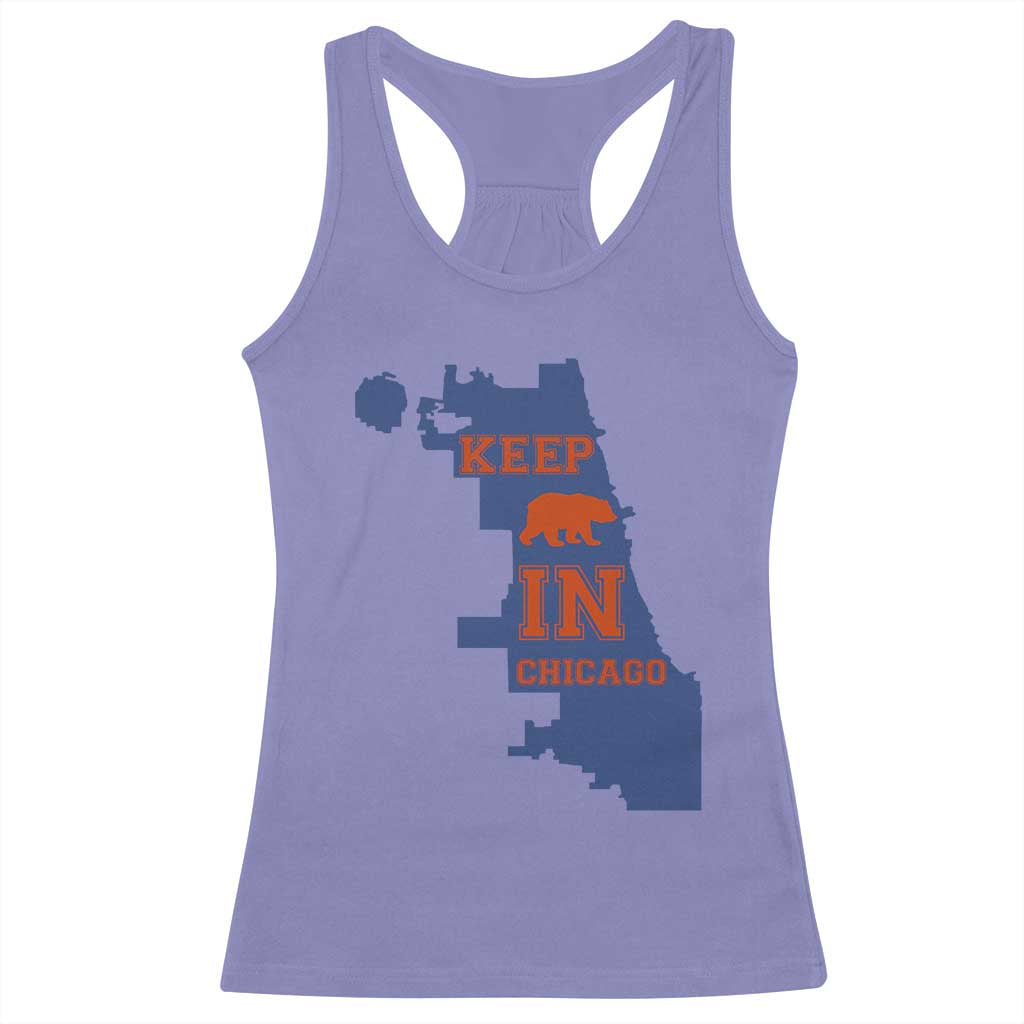 Chicago Map Bear Keep The Team Racerback Tank Top Funny City Pride Gift TS12 Violet Print Your Wear