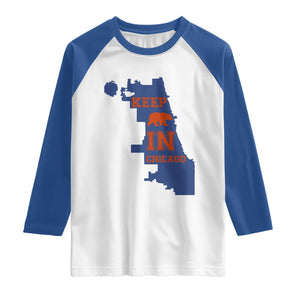 Chicago Map Bear Keep The Team Raglan Shirt Funny City Pride Gift TS12 White Royal Print Your Wear