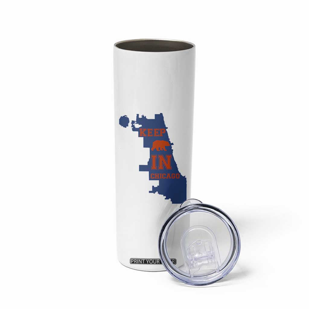 Chicago Map Bear Keep The Team Skinny Tumbler Funny City Pride Gift TS12 Print Your Wear