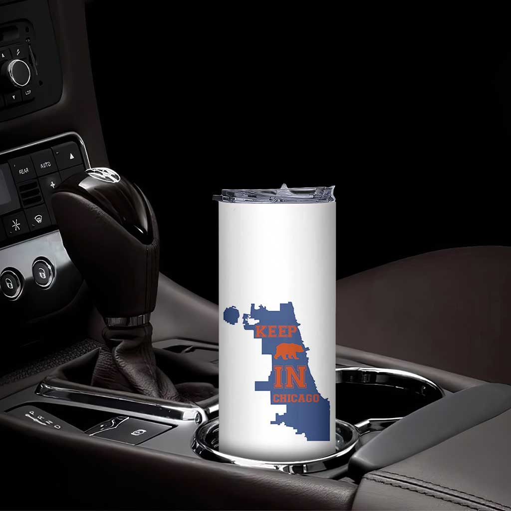 Chicago Map Bear Keep The Team Skinny Tumbler Funny City Pride Gift TS12 Print Your Wear