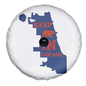 Chicago Map Bear Keep The Team Spare Tire Cover Funny City Pride Gift TS12 Print Your Wear