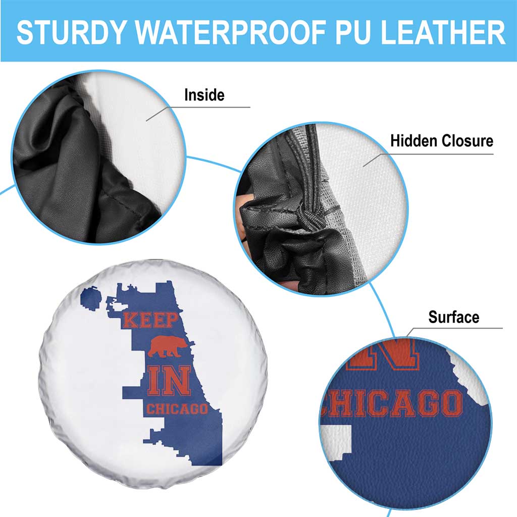 Chicago Map Bear Keep The Team Spare Tire Cover Funny City Pride Gift TS12 Print Your Wear