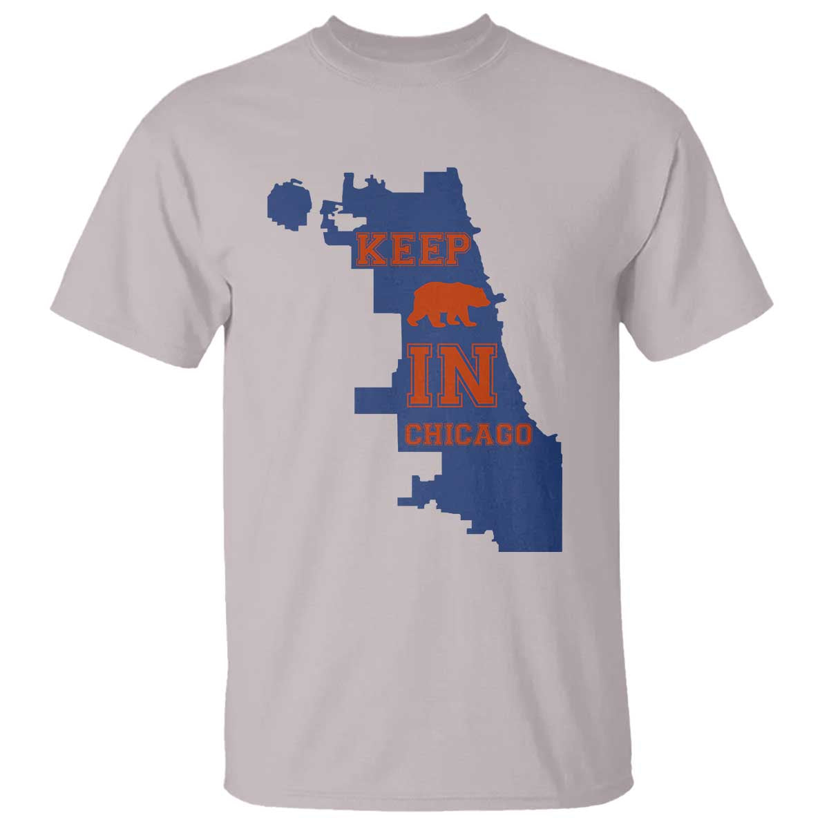 Chicago Map Bear Keep The Team T Shirt Funny City Pride Gift TS12 Ice Gray Print Your Wear