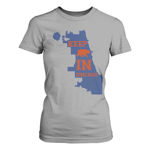 Chicago Map Bear Keep The Team T Shirt For Women Funny City Pride Gift TS12 Sport Gray Print Your Wear