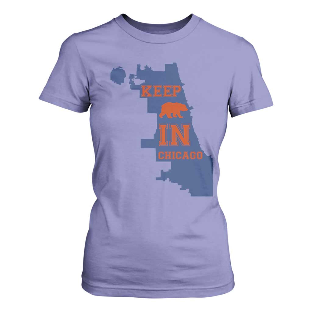 Chicago Map Bear Keep The Team T Shirt For Women Funny City Pride Gift TS12 Violet Print Your Wear