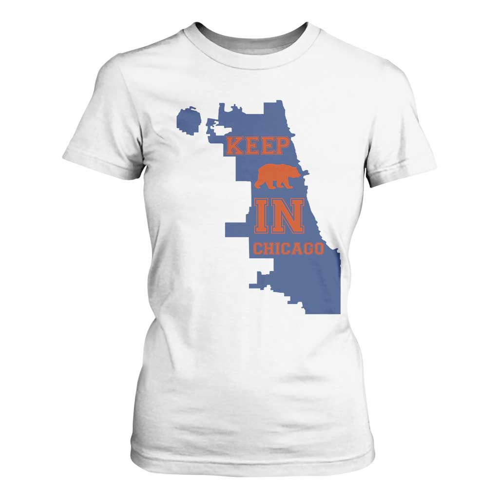 Chicago Map Bear Keep The Team T Shirt For Women Funny City Pride Gift TS12 White Print Your Wear