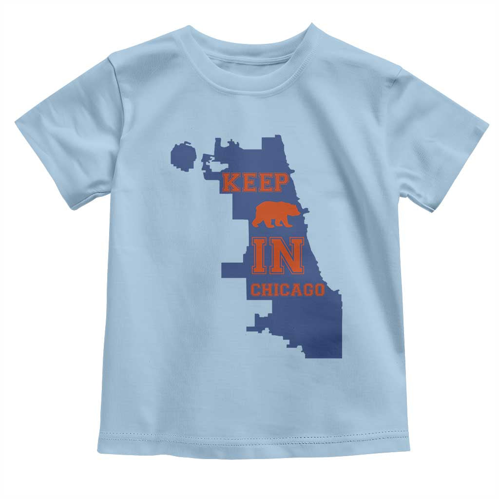 Chicago Map Bear Keep The Team Toddler T Shirt Funny City Pride Gift TS12 Light Blue Print Your Wear