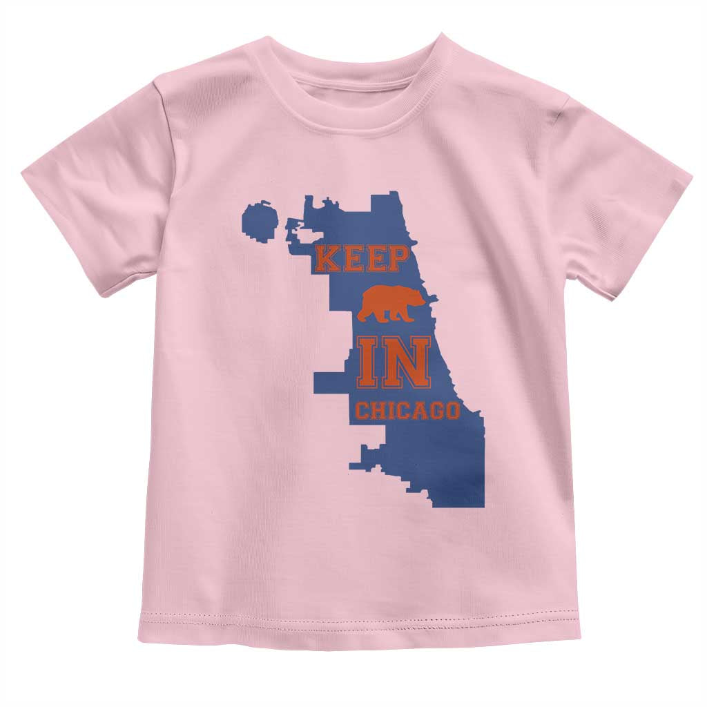 Chicago Map Bear Keep The Team Toddler T Shirt Funny City Pride Gift TS12 Light Pink Print Your Wear