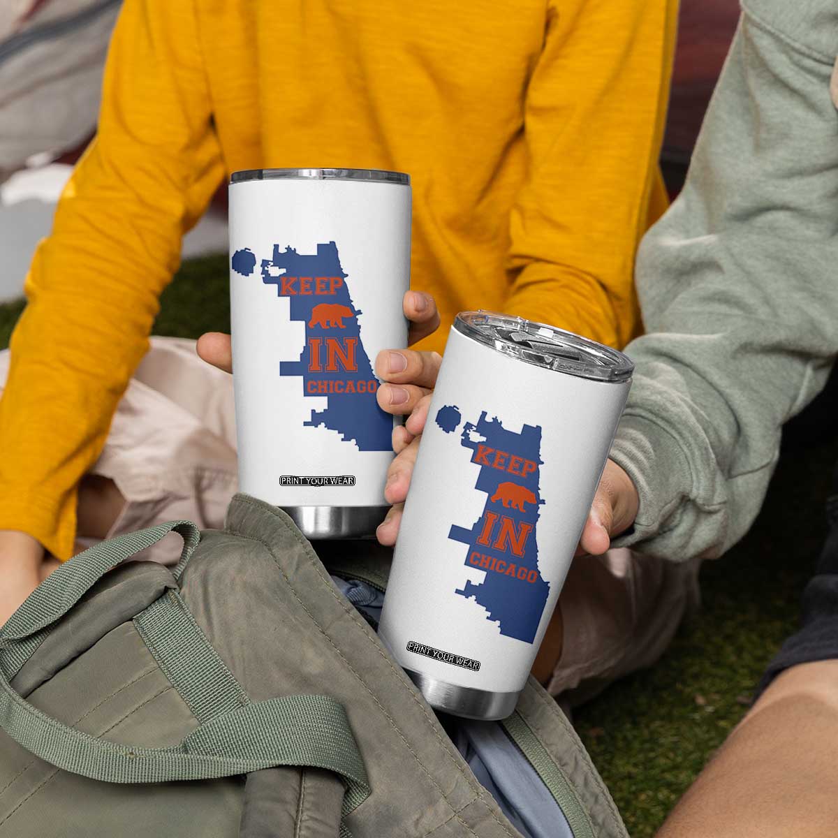Chicago Map Bear Keep The Team Tumbler Cup Funny City Pride Gift TS12 Print Your Wear