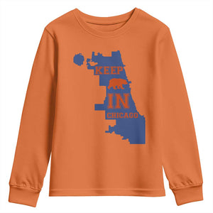 Chicago Map Bear Keep The Team Youth Sweatshirt Funny City Pride Gift TS12 Orange Print Your Wear