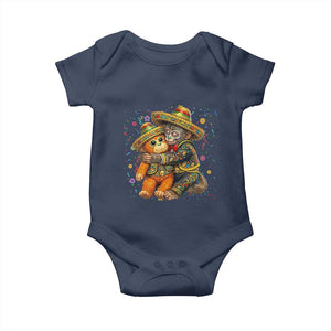 Funny Punch Baby Monkey Cinco De Mayo Baby Onesie Mexican Fiesta Gift TS12 Navy Print Your Wear
