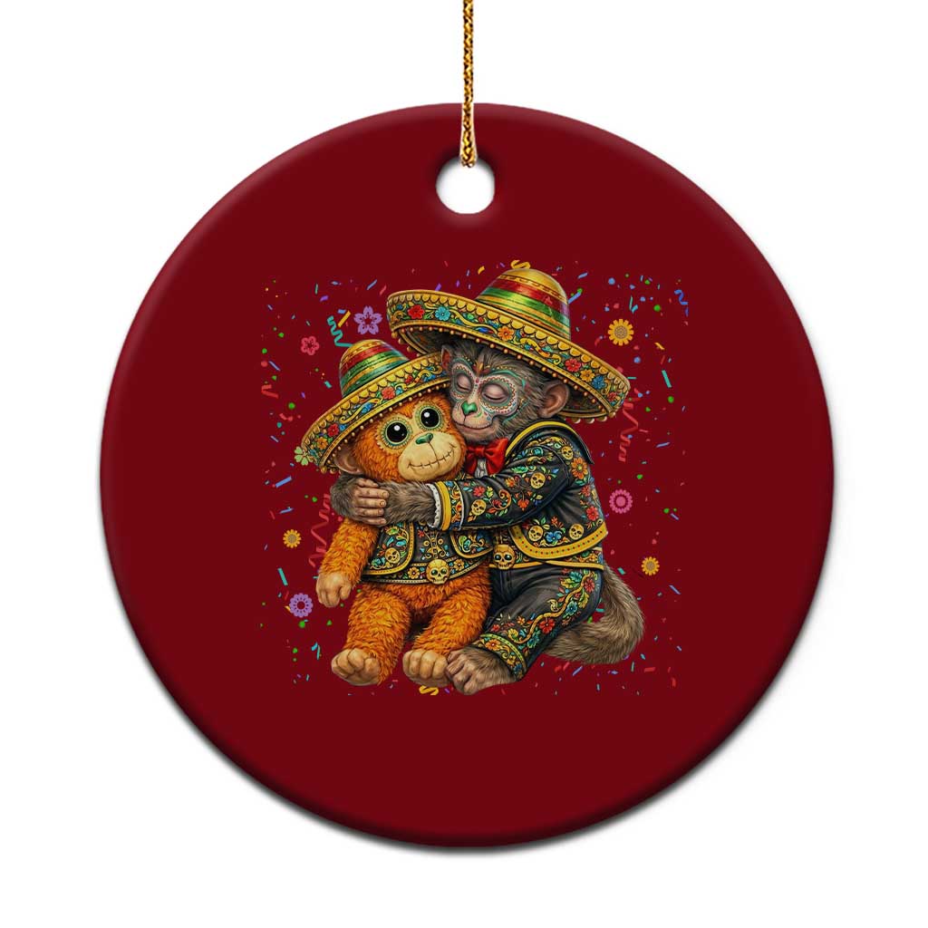 Funny Punch Baby Monkey Cinco De Mayo Ceramic Ornament Mexican Fiesta Gift TS12 1pc Red Print Your Wear