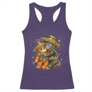 Funny Punch Baby Monkey Cinco De Mayo Racerback Tank Top Mexican Fiesta Gift TS12 Purple Print Your Wear