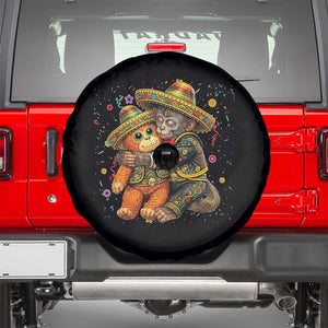 Funny Punch Baby Monkey Cinco De Mayo Spare Tire Cover Mexican Fiesta Gift TS12 Black Print Your Wear